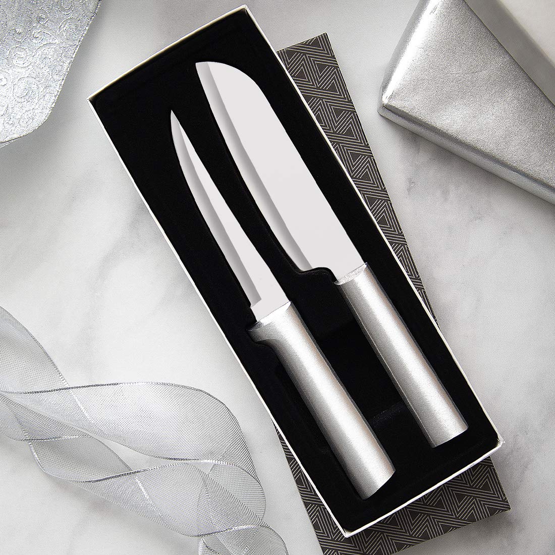 Rada Cutlery Cook’s Select Knife Gift Set (S53), 2-Piece Knife Set, Stainless Steel Blade, Silver Handle