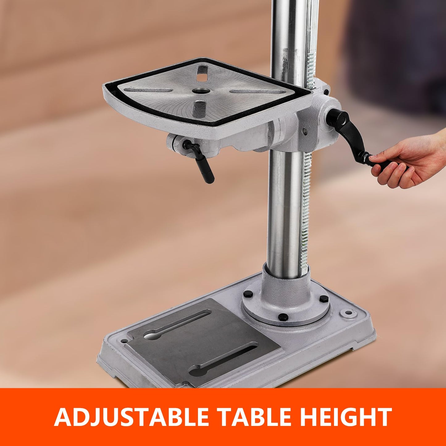 17 in Floor Drill Press, 12 Amp 120V Pure Copper Motor, 200-3630 RPM Variable Speed Cast Iron Bench Drill Press, 0-45° Tilting Worktable, Tabletop Drilling Machine for Wood Metal