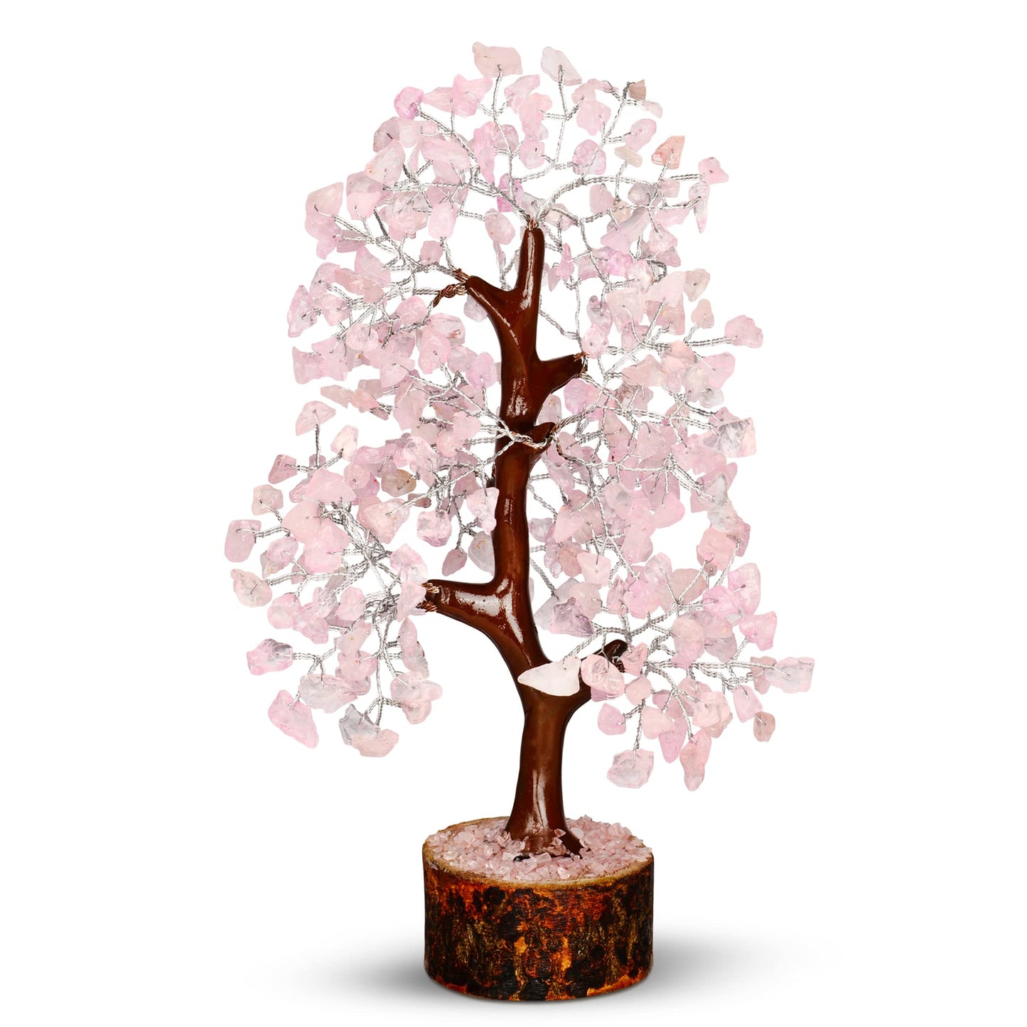 PYOR Rose Quartz Tree, Pink Office Decor, Money Tree, Rose Quartz Crystals, Pink Office Accessories, Gemstones, Feng Shui Decor, Spiritual Gifts for Women, Healing Crystals and Gems