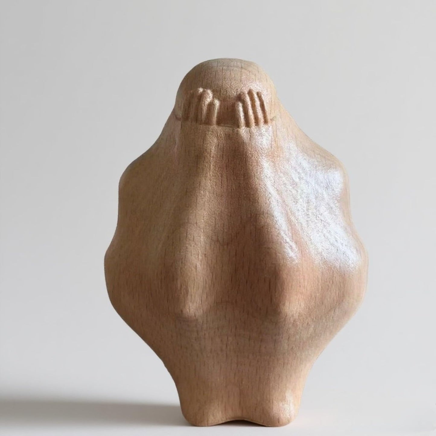 Wooden Sculpture of Person Trapped in Wood – 4.5" Abstract Human Figurine, Unique Modern Desk Decor, Artistic Gift Idea, Gifts for Healers