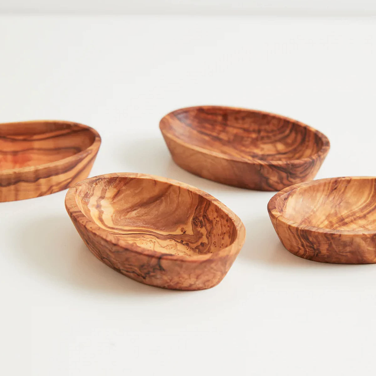 Verve CULTURE Italian Olivewood Aperitivo Bowls, Made in Italy, Set of 4
