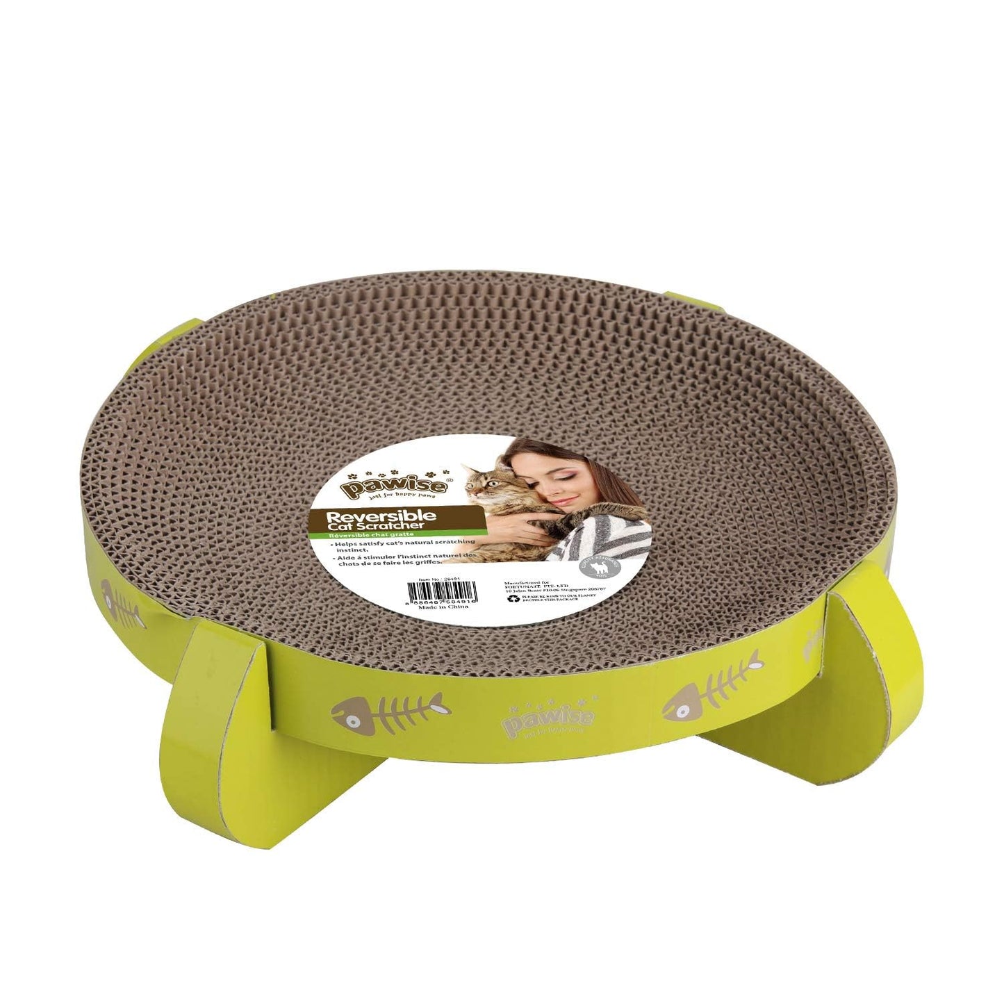 PAWISE UFO-Shaped Cat Scratcher Lounge β Reversible Cardboard Scratching Pad, Durable Cat Scratch Bowl & Bed, Interactive Scratcher for Indoor Cats & Kittens