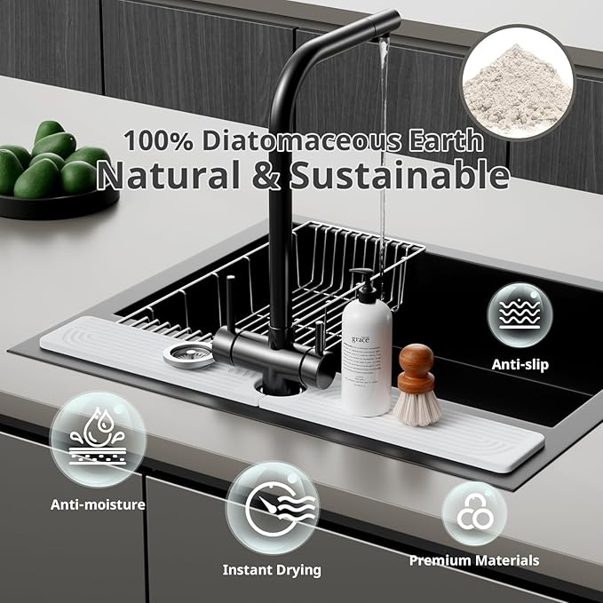Stone Faucet Mat for Kitchen Sink