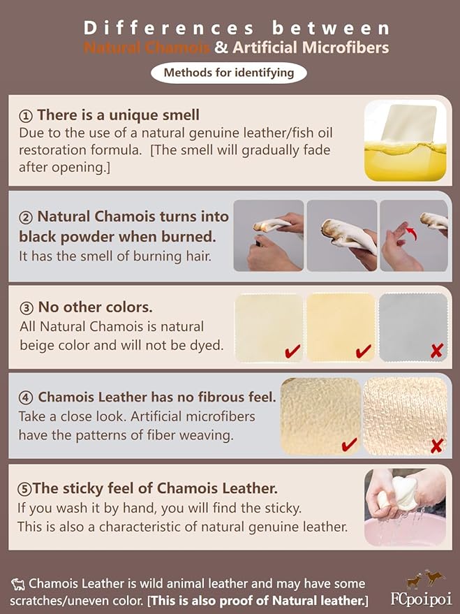 Eyeglass Cleaning Cloth Natural Chamois Leather Camera Lens Cleaning