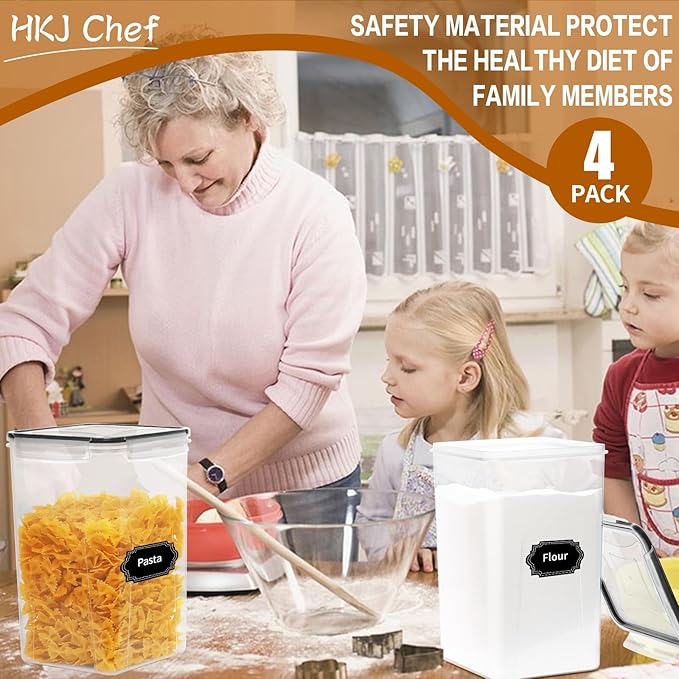 4 Pack Extra Large Airtight Food Storage Containers