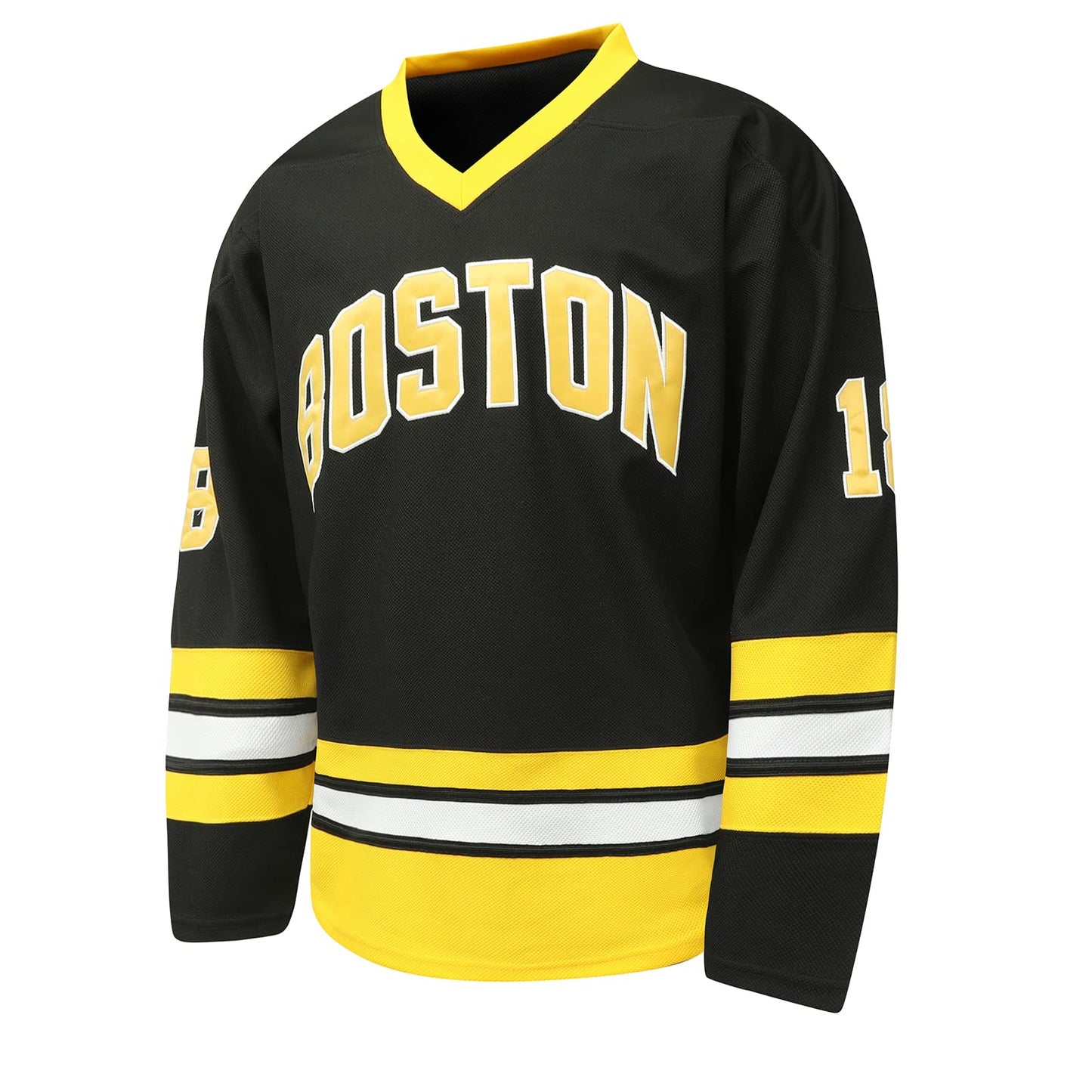 Happy Gilmore #18 Jersey Boston Adam Sandler 1996 Movie Ice Hockey Jersey Stitched S-XXXL, 90S Hip Hop Clothing for Party(18-XX-Large)