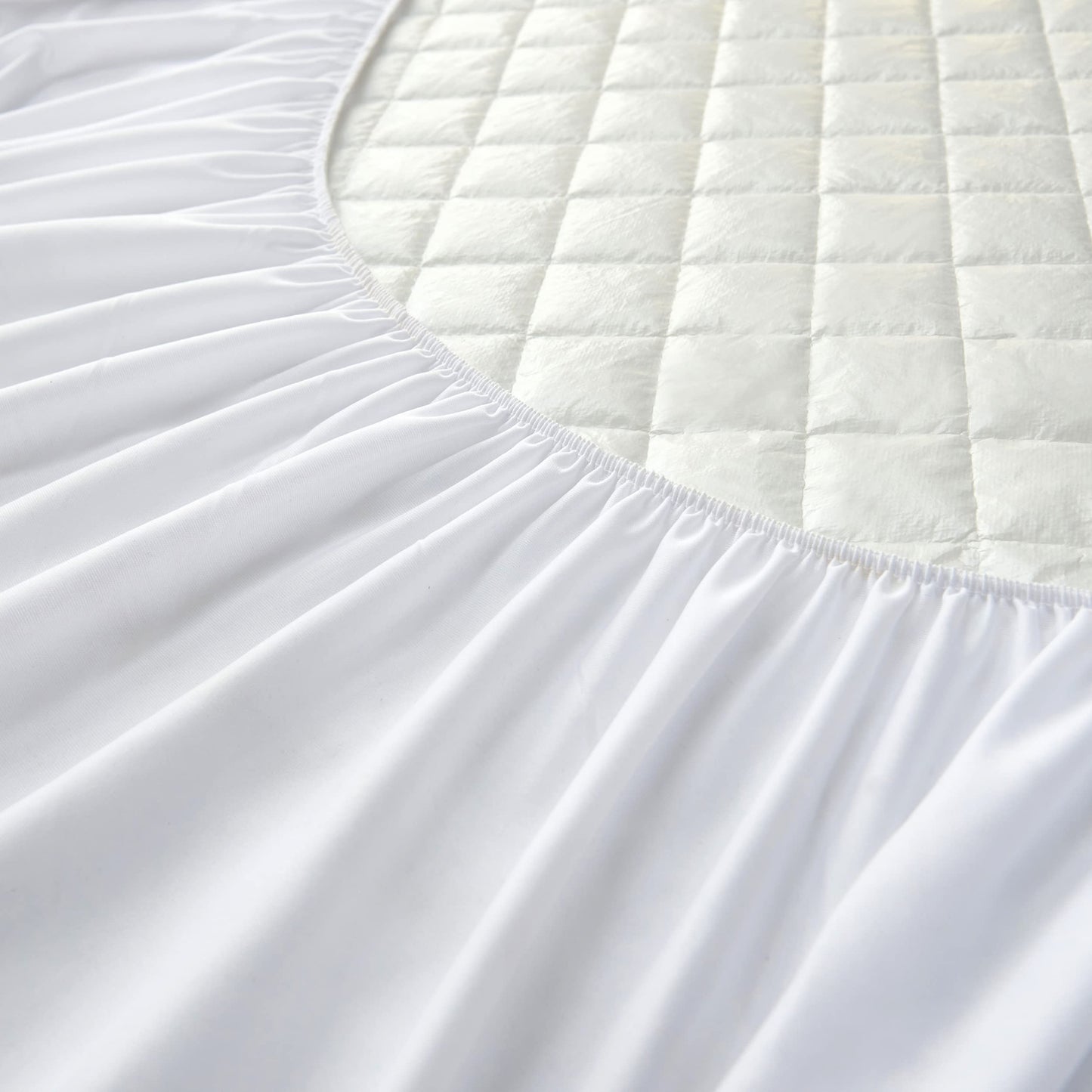 Elif Queen Size Mattress Protector, Waterproof, Quilted Cover Pad, Cooling, Soft, Comfortable, Deep Pocket, Breathable (Queen)