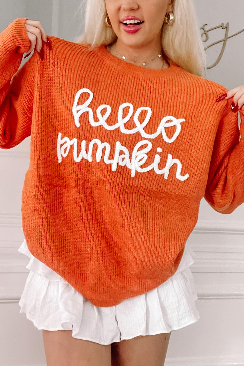 MARZXIN Women 2025 Holiday Graphic Sweater Casual Pullover Tops Merry Christmas Santa Tree Sweaters Flamingo S