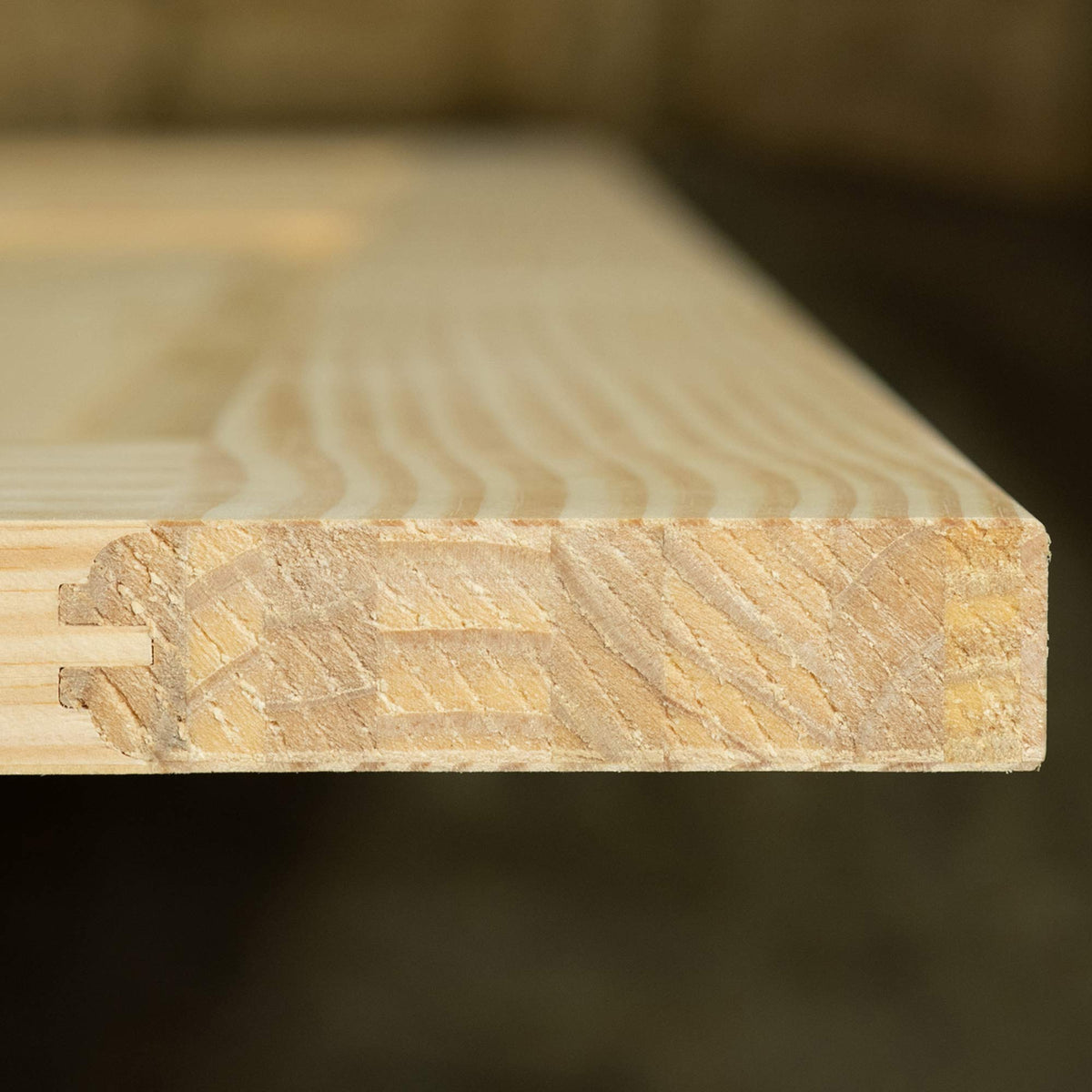 Kimberly Bay Plantation Louvered Unfinished Solid Core Pine Interior Slab (80x18)