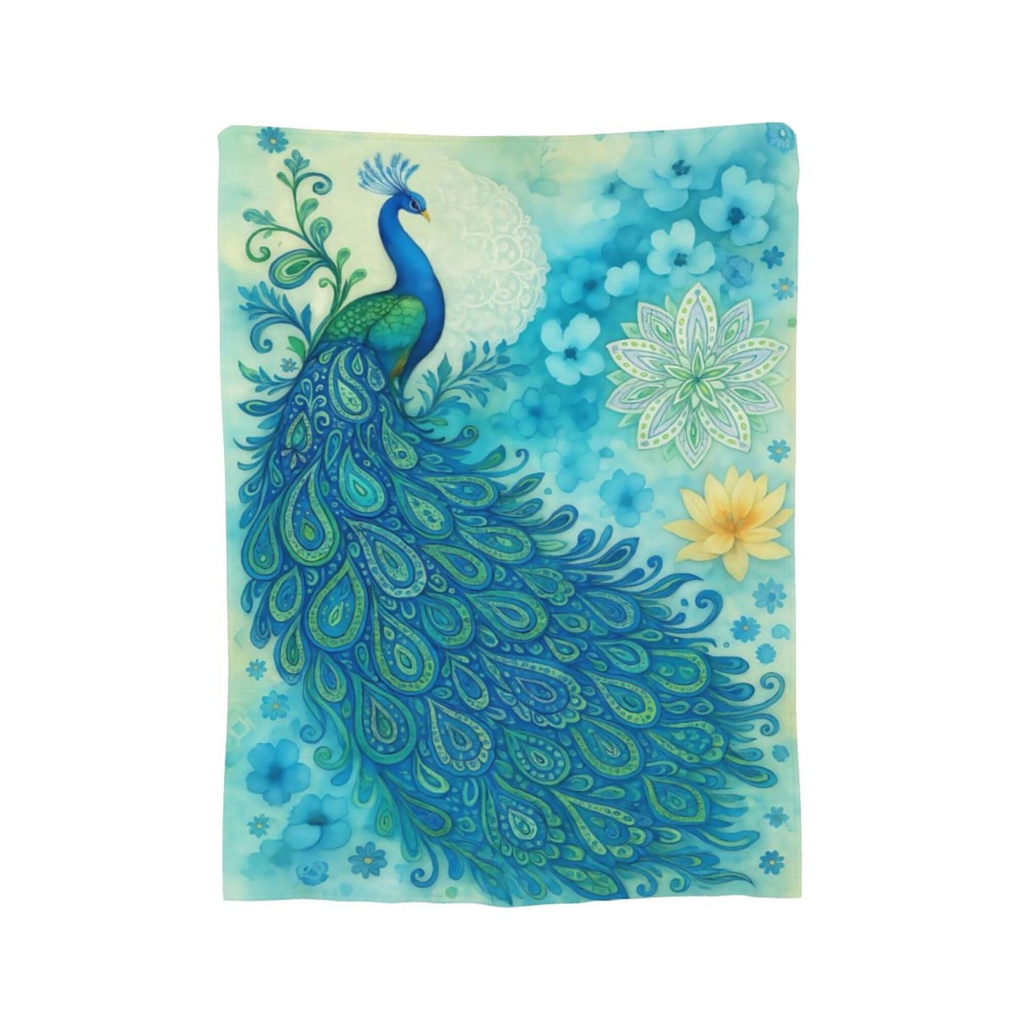 Peacock Blanket Peacock Fleece Throw Blanket Super Soft Fuzzy Plush Cozy Warm Peacocks Decor Stuffed Bedding Blankets Gift for Boys Girls Men Women Kids & Adult 50"x40"