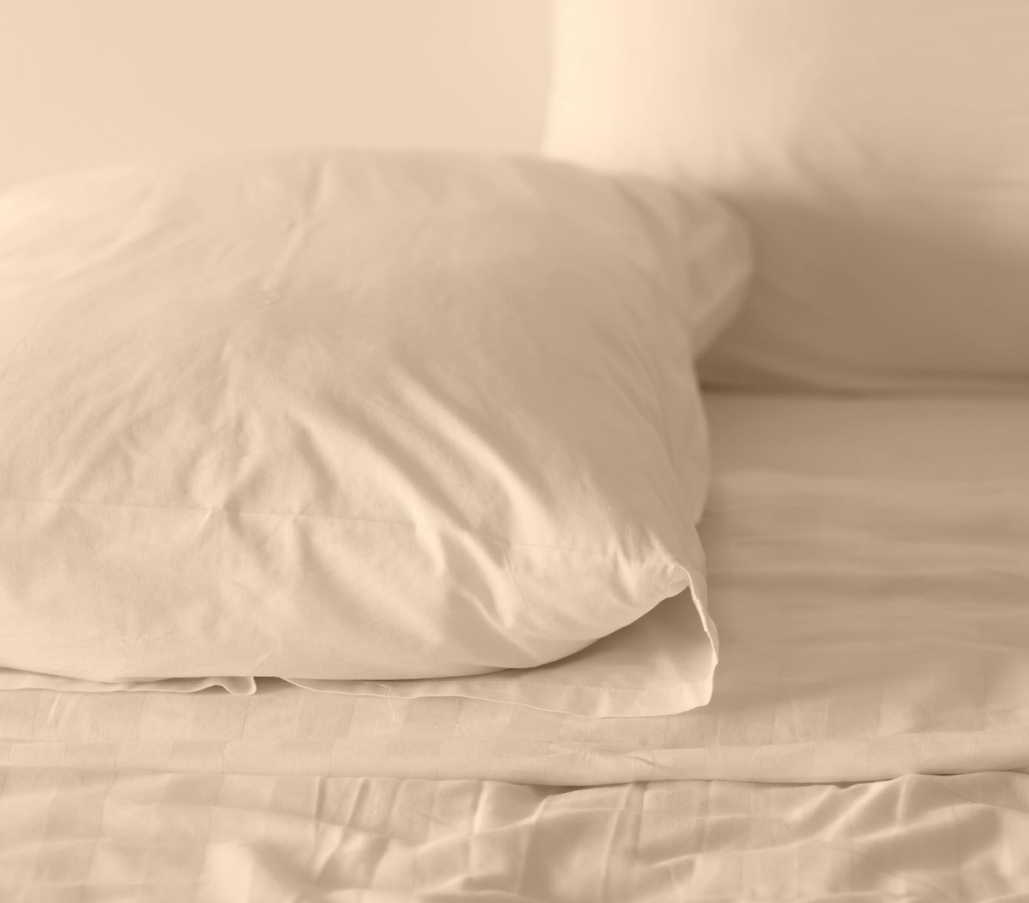 RUVANTI 100% Cotton Percale Sheets King Size – Crisp Cooling Bed Sheets for Hot Sleepers, Deep Pocket 16”, Soft Breathable & Durable Hotel-Style 4 Piece Set, Beige