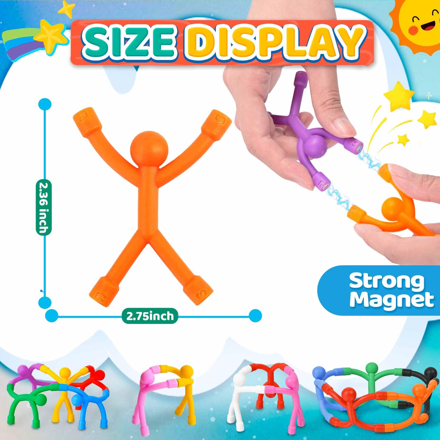 Magnetic Travel Toys for Toddler 5PCS, Airplane Travel Activities Essential Fidget Toys for Kids 4-8 Road Trip Sensory Toy, Fridge Magnet for Toddler 1 2 3 4 5 Year Old, Easter Basket Stuffers Gift