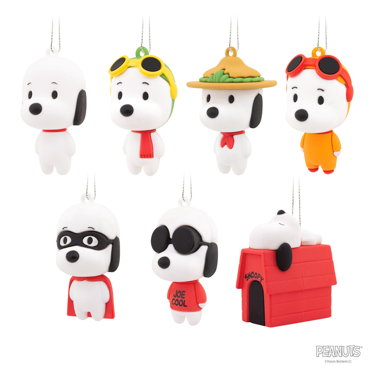 Hallmark Peanuts Snoopy Series 2 Mystery Christmas Ornaments, Set of 2 (0003HCM1162)