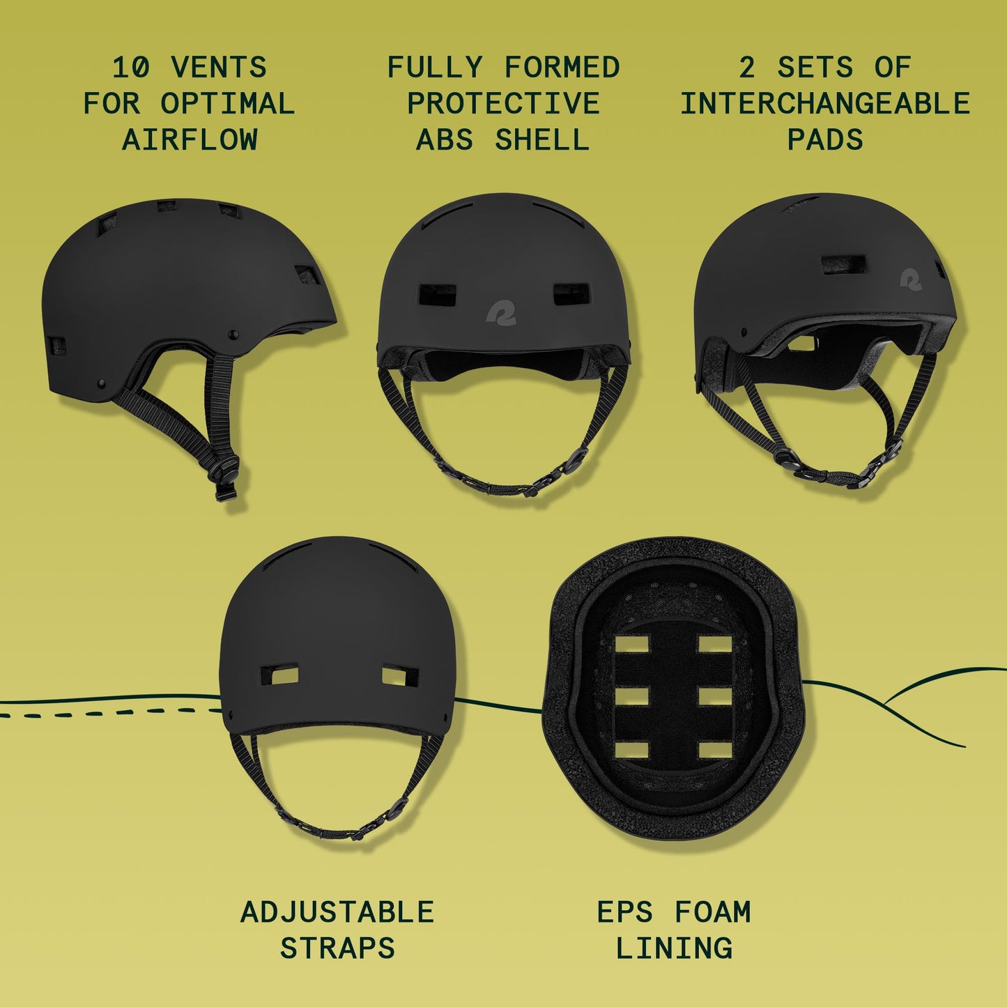 Retrospec Dakota Bicycle / Skateboard Helmet for Adults - Commuter, Bike, Skate, Scooter, Longboard & Incline Skating - Highly Protective & Premium Ventilation- Small- Matte Black ( Small: 51-55 cm)