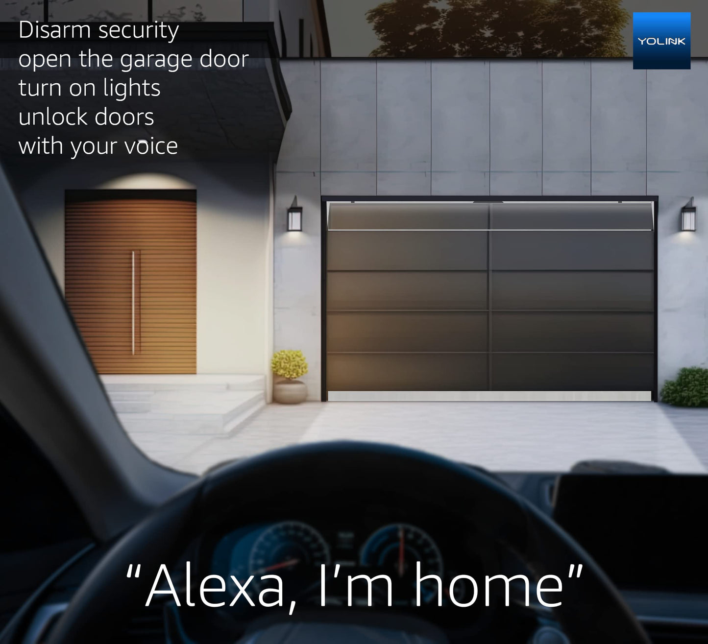 YoLink Smart Garage Door Sensor, Garage Door Position Sensor with Door Left-Open Reminders, Alexa, Google, IFTTT, Home Assistant (Hub Required)