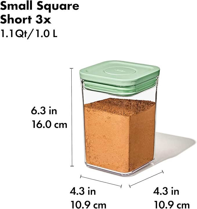 OXO Good Grips Airtight POP Container | Pistachio | Push Button Seal |