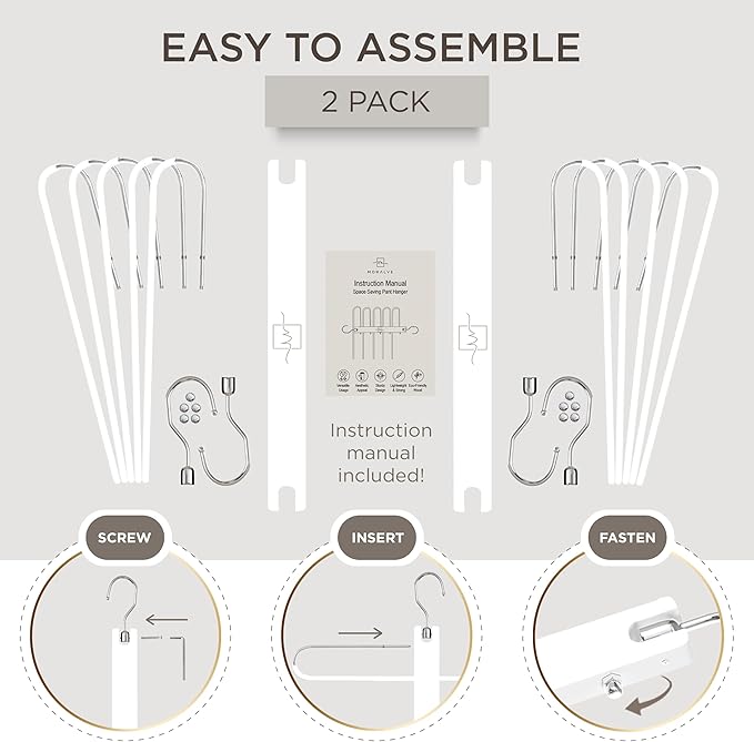 MORALVE Pants Hangers Space Saving