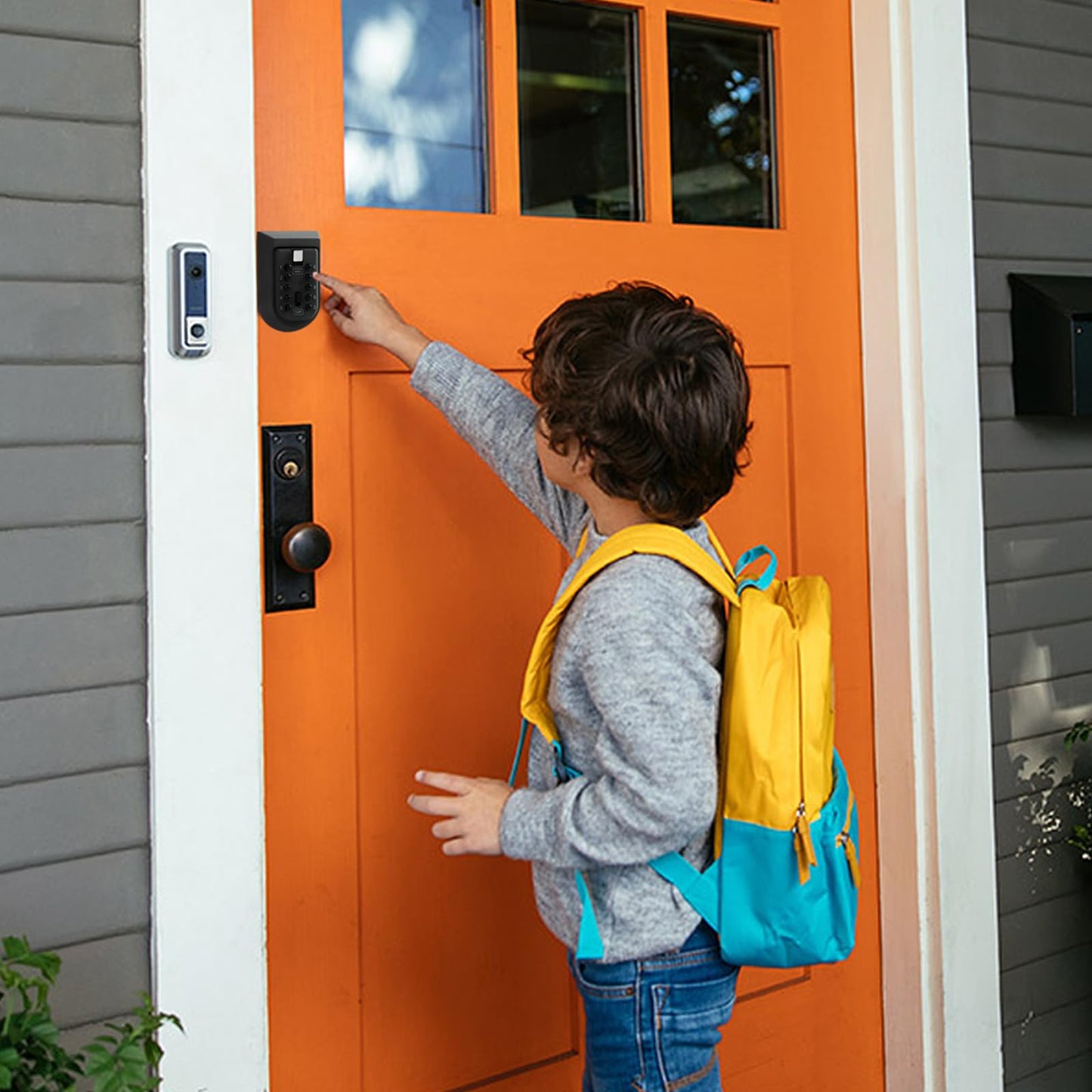 KAYCROWN Key Lock Box for Outside, Wall Mount Combination Lockbox Outdoor Lock Box for House Keys, Key Safe Storage Lock Box, Security Lockbox for Outside, Home, Office, Apartment Spare Key Storage