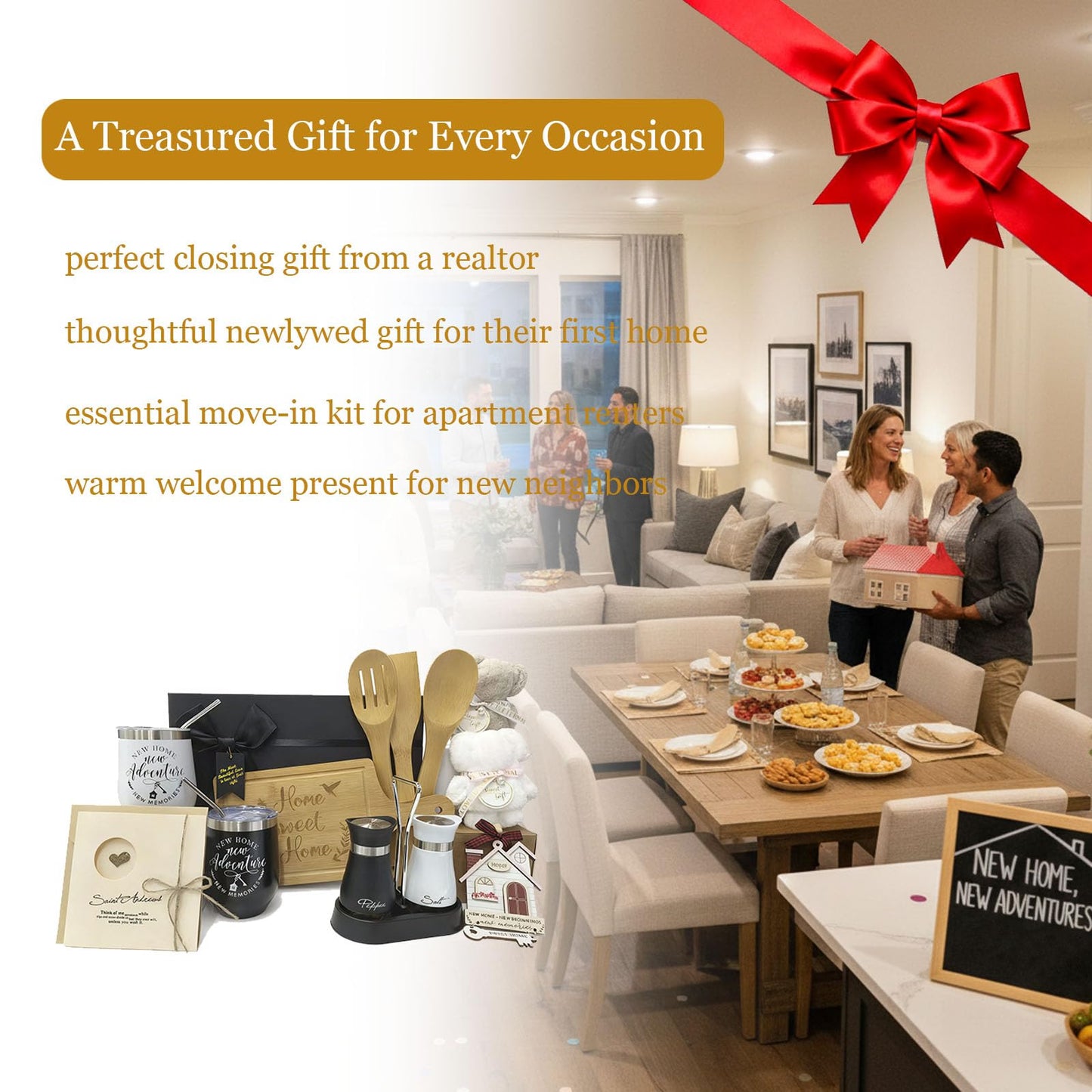 House Warming Gift New Home, 12pcs Unique New House Gift Ideas Box, Housewarming Present for Couples Newlywed Friends Families Apartment, Closing Gifts for Home Buyers