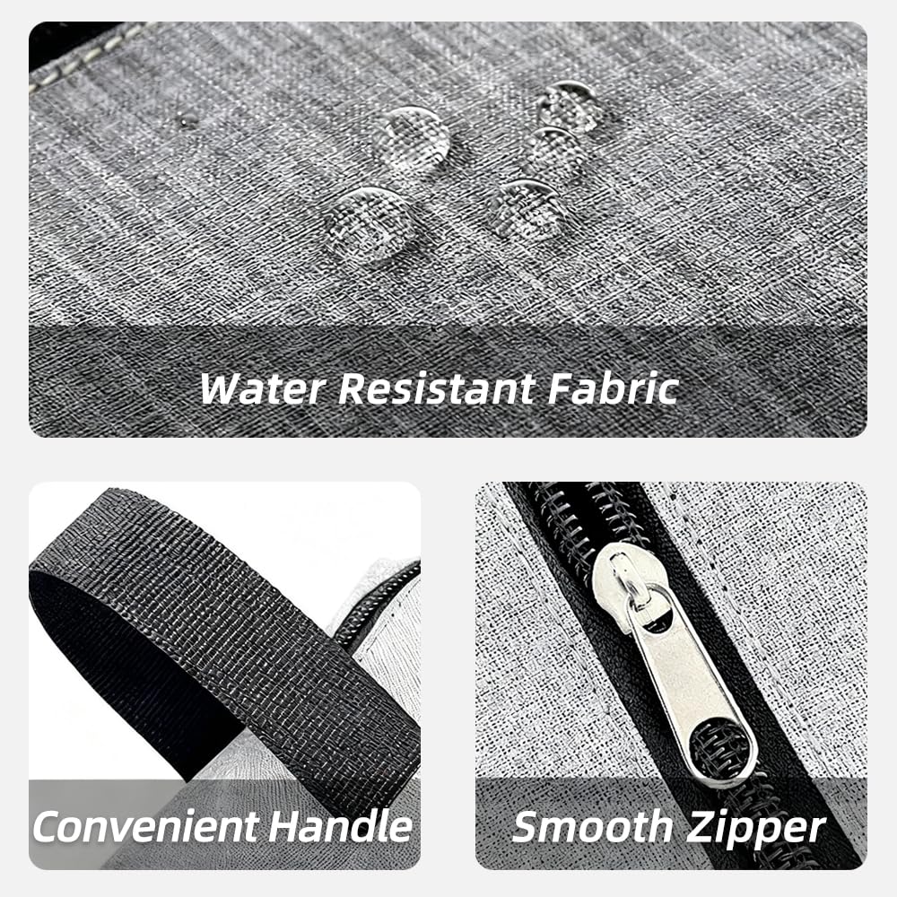 DSYSC Travel Toiletry Bag for Women Men, Small Makeup Bag, Water-Resistant Cosmetic Bag, Cosmetic Pouch, Traveling Dopp Kit, Travel Essentials Accessories (Black)