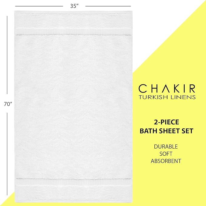 Chakir Turkish Linens, 100% Cotton Premium Quality Turkish Bath Sheets
