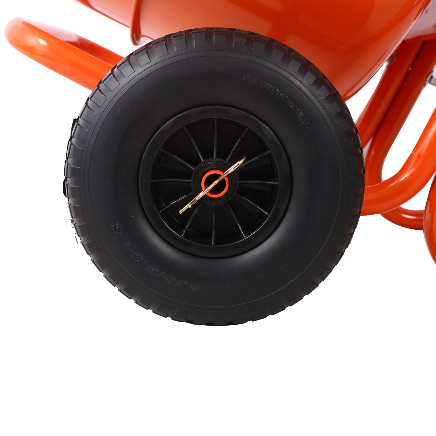 LANTRO JS Electric Concrete Mixer, 224L 8CU FT 115V/60HZ Horizontal Wheel Barrow Portable Cement Mixer Machine for Mortar, Stucco and Fodder
