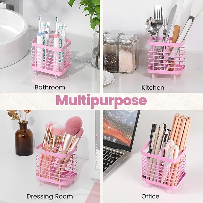 Luxspire Toothbrush Holders for Bathroom, Stainless Steel Electric Toothbrush