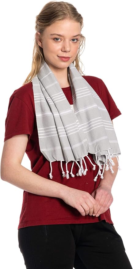 Clotho 4 Pack Silver Gray Turkish Hand Towels