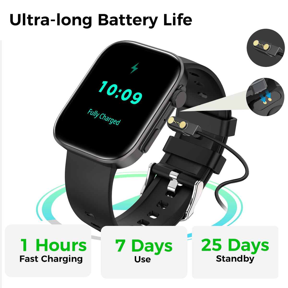 Smart Watches for Men Women, Make/Answer Calls, 2.01" HD Screen with 260+ Watch Faces, Heart Rate/SpO2/Sleep Monitor, 123 Sports Modes, Long Battery Life Fitness Watch Compatible with iPhone Android