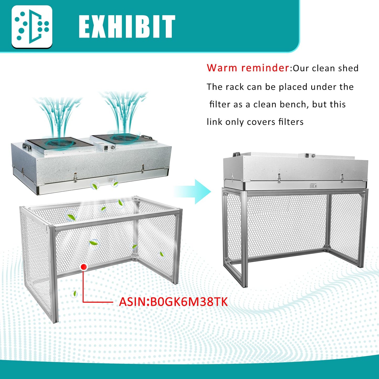 BOBADDST HEPA H14-Filter Laminar Flow Hood FFU Updated FanFilter Unit(Include HEPA Filter)100/ISO Class 5 Cleanroom/Laboratory/Cleanroom/Mushroom Room, Laminar Air Flow Hood(46.2"x22.6",Dual Machine)