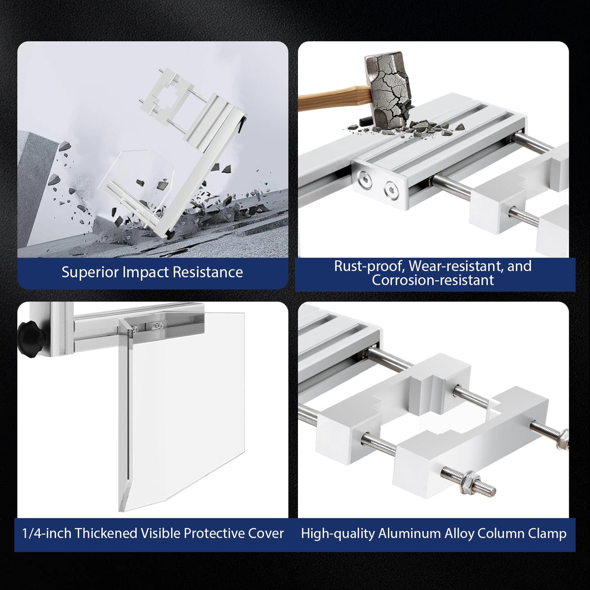 Drill Press Guard Fit Column Diameters of 2-4" Machines, Flip Drill Press Shield Safety Guard for BenchTop Floor Models Machines