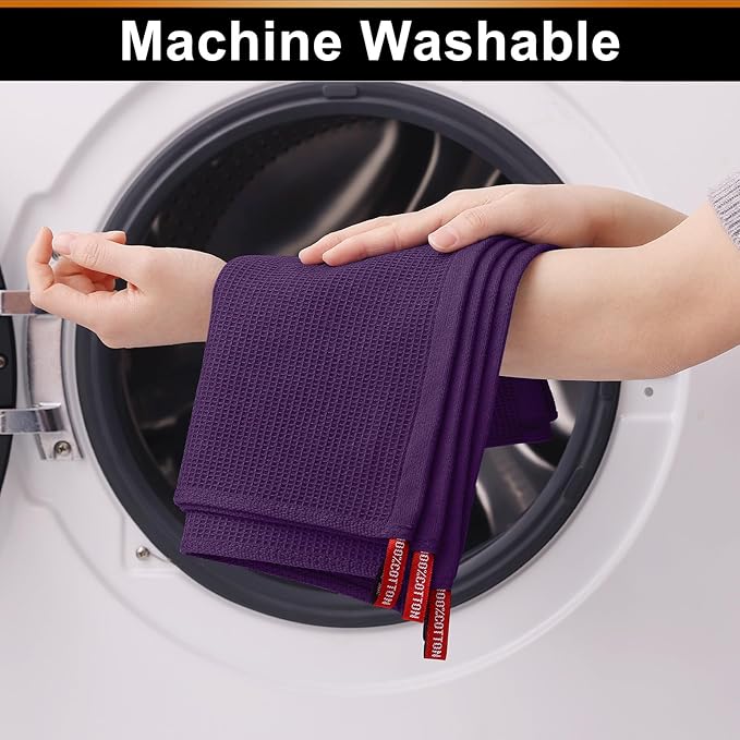 Homaxy 100% Cotton Kitchen Towels and Dishcloths Set