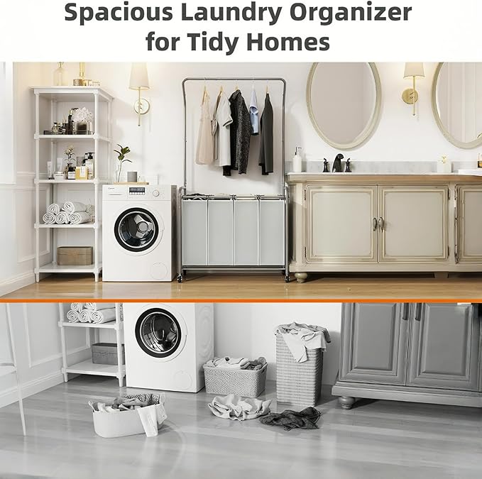 ROMOON Rolling Laundry Basket Organizer