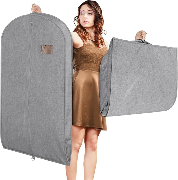 Univivi Garment Bags for Hanging Clothes, 43 Inch Suit Cover Bags for Closet