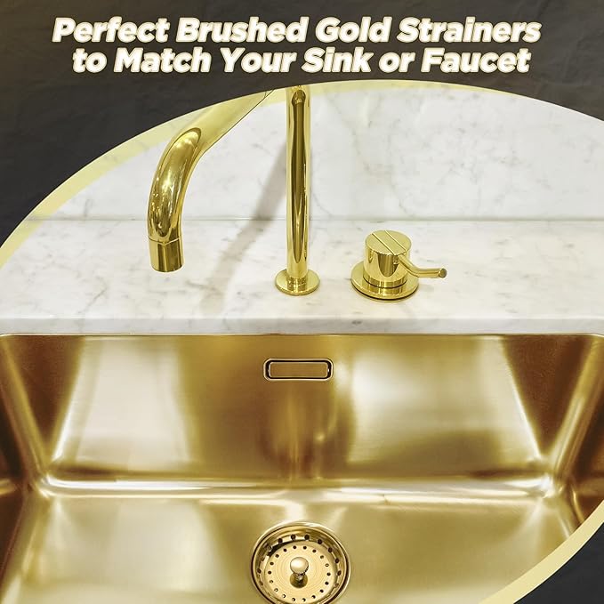 Mudder 3 Pcs Kitchen Sink Drain Strainer and Stopper Stainless Steel Garbage