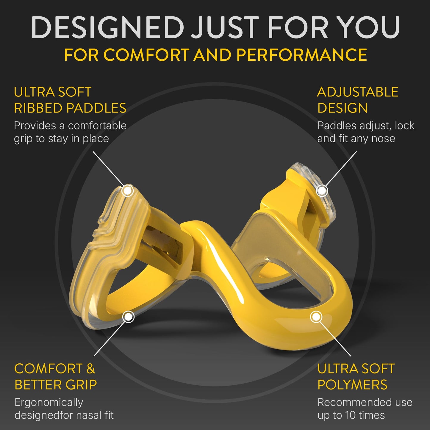 Rhinomed Turbine Nasal Dilator for Athletic Breathing - Trial 3pk - Improves Airflow During Exercise - Nasal Dilators for Exercise - Internal Nasal Dilator - Lightweight