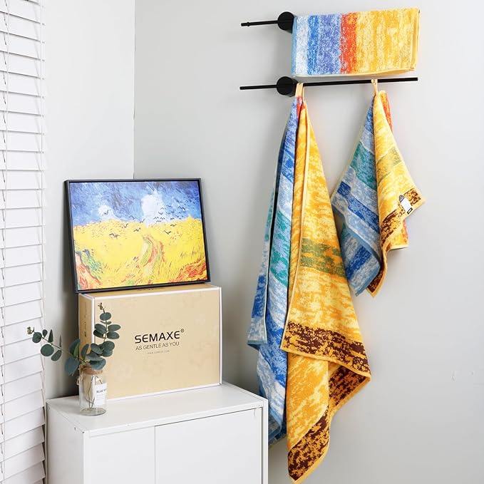 SEMAXE 12-Piece Family Bathroom Towel Set