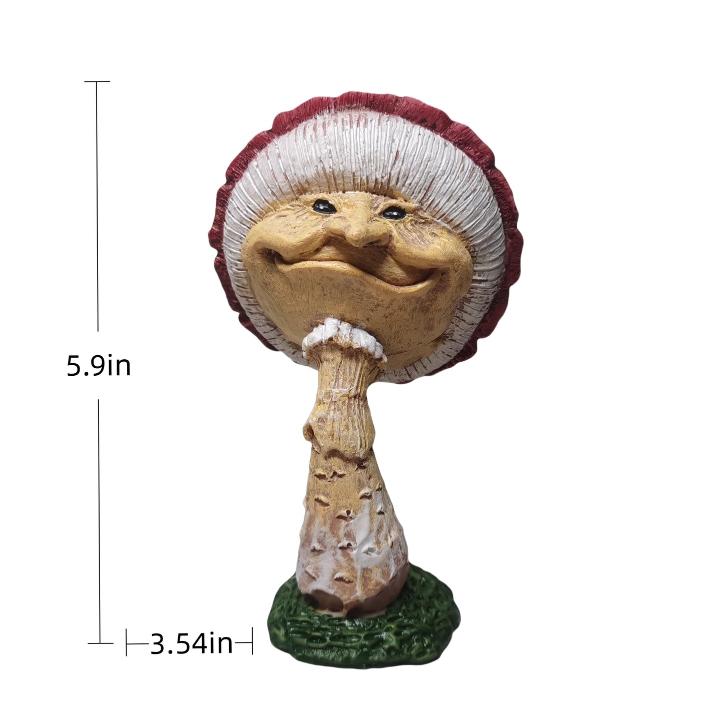 MOLMH Weird Garden Decor for Outside Charming Magic Witch Mushroom Statue, Perfect for Outdoor Statues and Celebrations, Weatherproof Resin Sculpture Garden Decorations