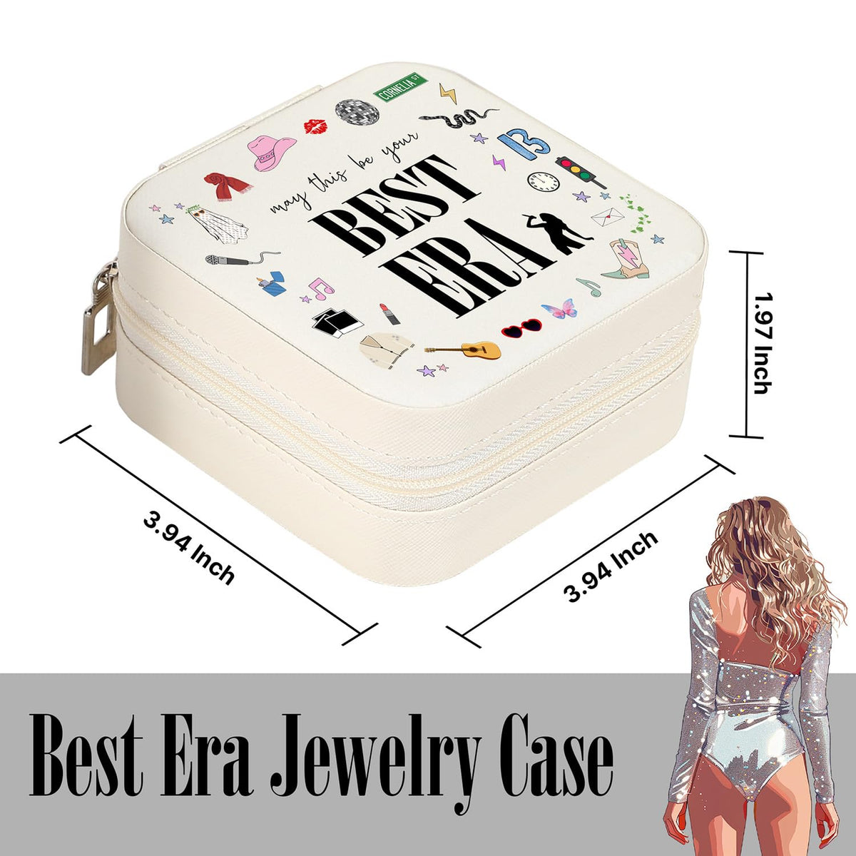 Jewelry Box, Small Jewelry Case for Taylor Fans, Taylor Gifts Merch, Portable Jewelry Case with Best Era for Bracelet, Necklace, Ring, Earring Organizer Holder Storage Boxes