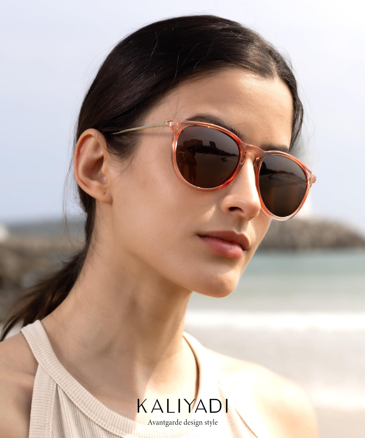 KALIYADI Sunglasses Womens Polarized Womens-Sunglasses: Trendy Sun Glasses with UV400 Retro Style for Party Beach Shopping