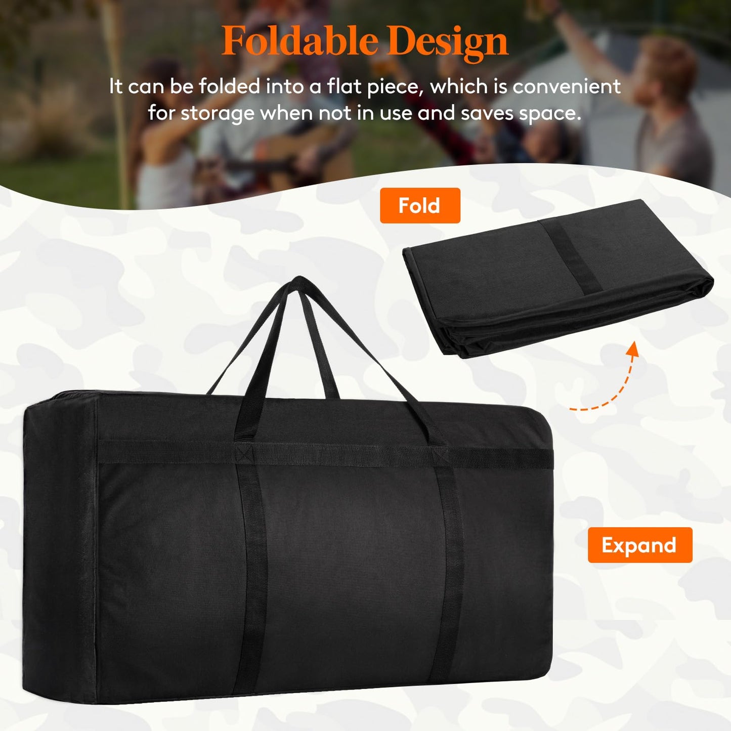 Lifewit 120L Extra Large Storage Duffle Bag for Traveling, Foldable Moving Bags with Zippers and Handles, Heavy Duty Storage Bags Big Totes for Travel, Camping, Storage Bins with Lids for Luggage