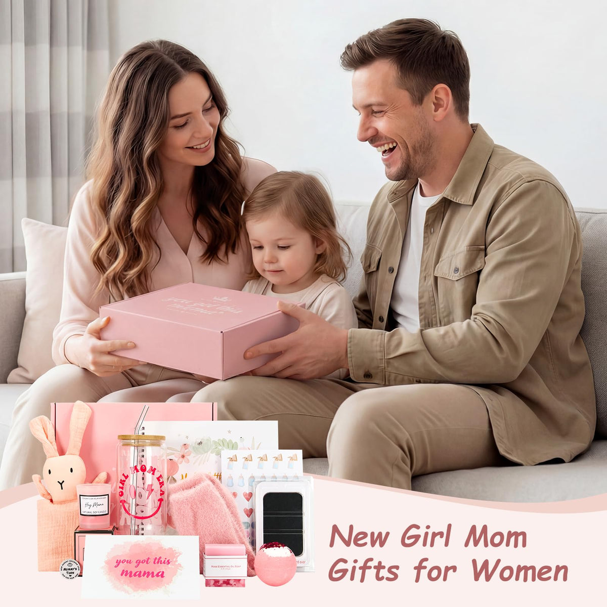 Bafeil New Girl Mom Gifts for Women First 1st Mothers Day After Birth Pregnancy Mama Gift for Expecting Moms Care Package After Baby Gift for Moms To Be Set New Mommy Postpartum Essentials