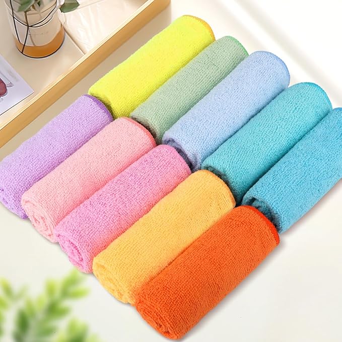 Orighty Washcloths, 20 Pack Microfiber Face Towels, Highly Absorbent and Soft