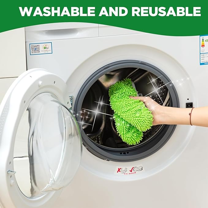8PCS Reusable Microfiber Mop Pads Washable Wet Pads Compatible