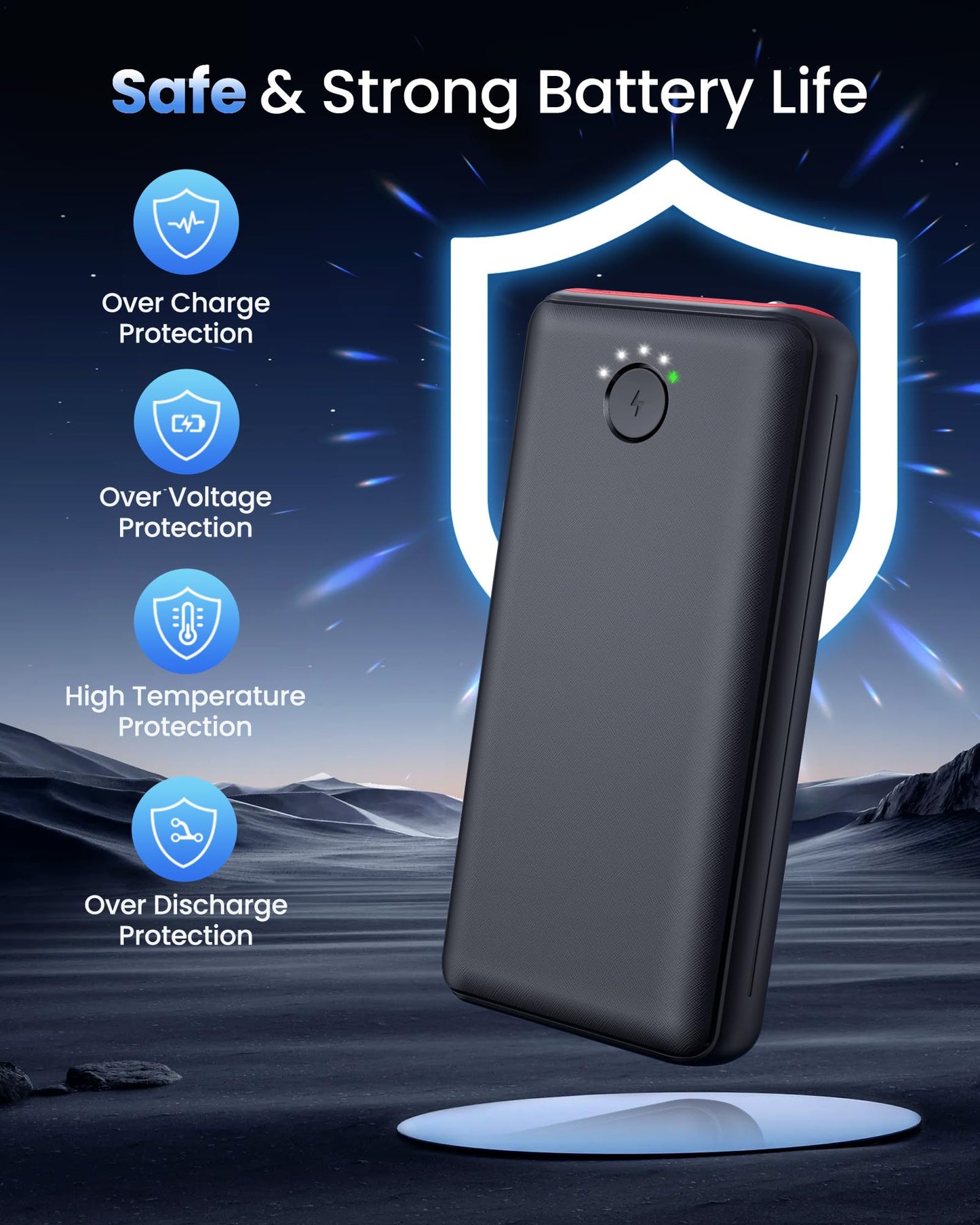 Portable Charger Power Bank 40000mah, USB C Fast Charging 22.5W External Battery Pack Phone Charger Quick Charge with 3 Outputs & 2 Inputs for iPhone 16/15 Samsung Android Camping Travel Essentials