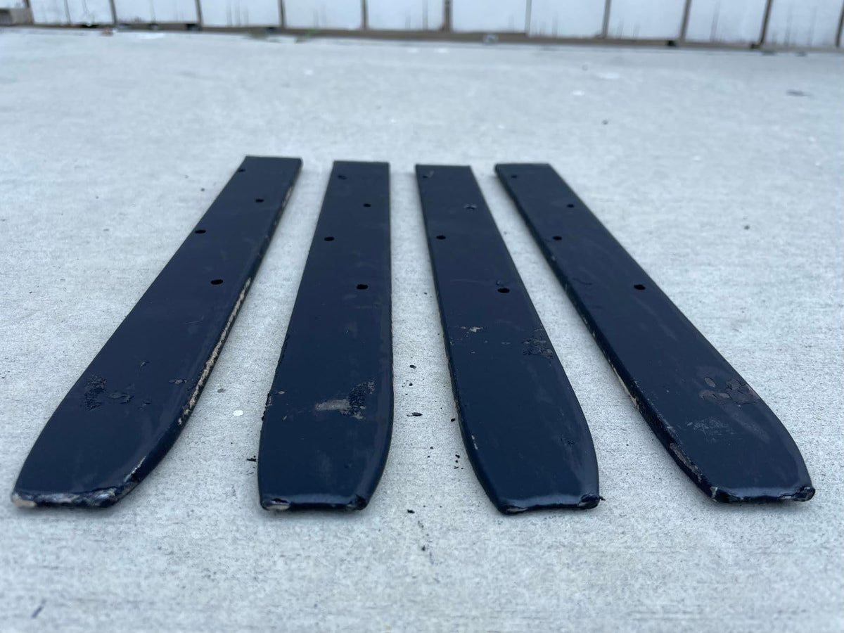 Sandbaggy 12" Flat Steel Stakes for Concrete Forms with Nail Holes - 1.5" Wide - Painted - Removable, Reusable, V Point End - Construction Grade Stakes (50, 12 inch)