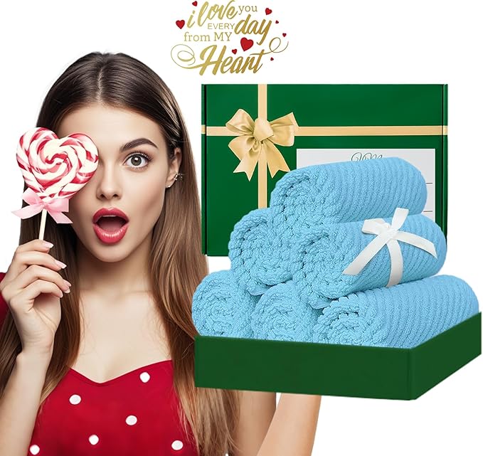 VOOVA & MOVAS Blue Washcloths