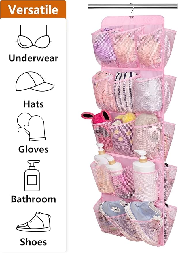 MISSLO 30 Large Pockets Dual Sided Hanging Shoe Organizer