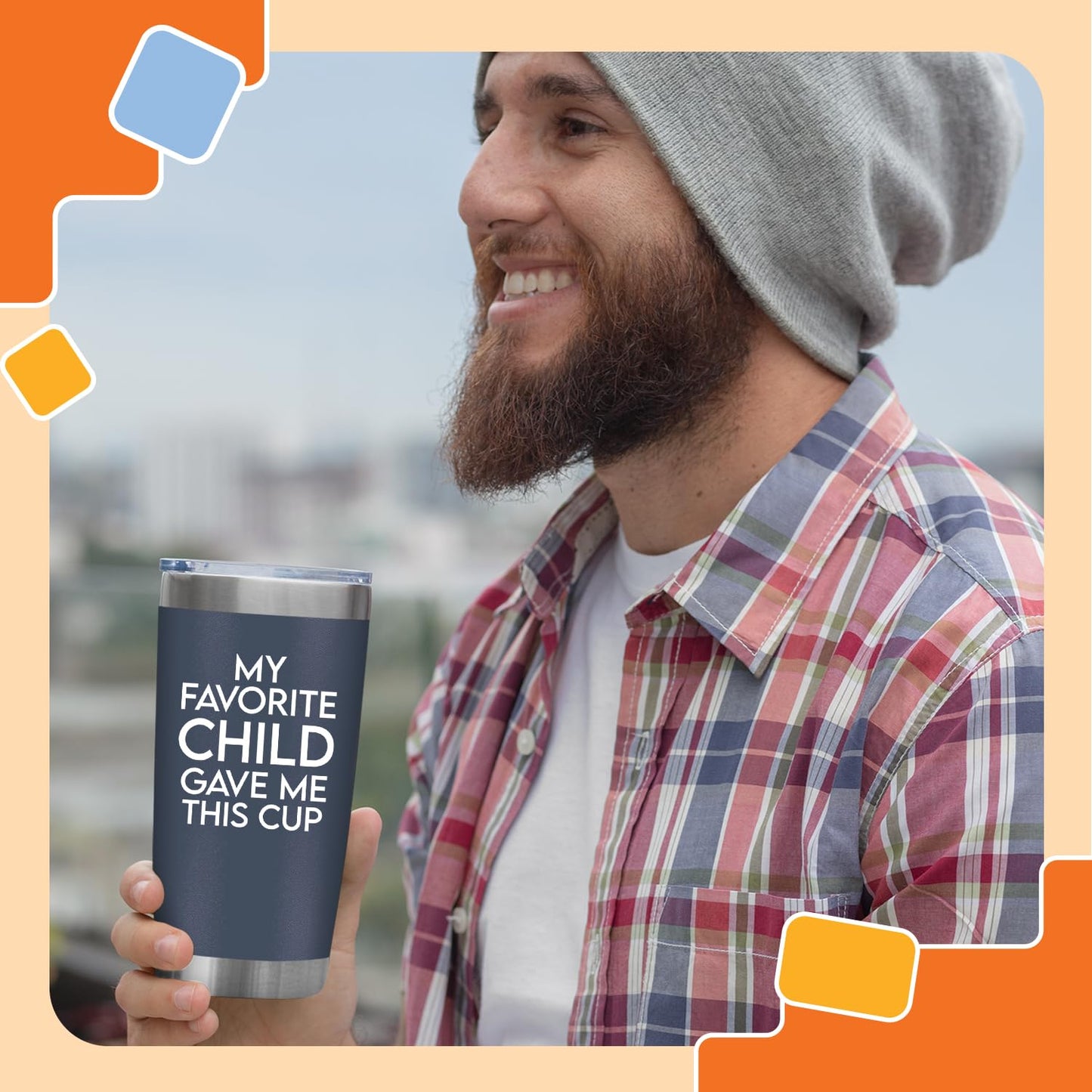 NewEleven Fathers Day Gift For Dad - Dad Birthday Gifts From Daughter, Son, Kids - Birthday Present Ideas For Father, New Papa, Bonus Father From Daughter, Son - 20 Oz Tumbler