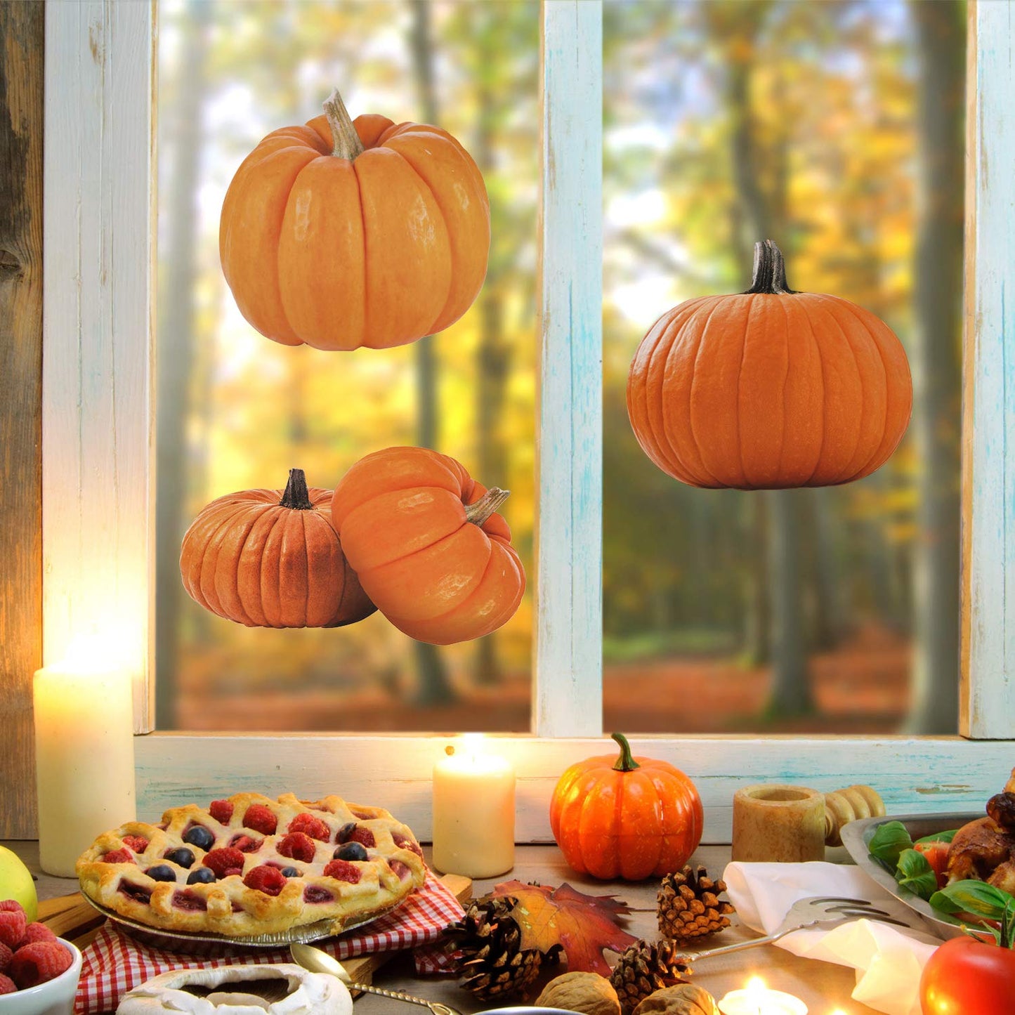 35 Pieces Large Pumpkin Cutouts Decoration Pumpkin Shape Cutouts for Fall Classroom Decor and Teacher Supplies Celebrations Halloween Thanksgiving Day Party Supply, 7 Designs